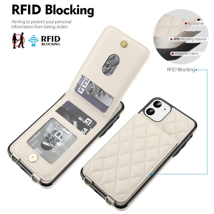 Custodia per cellulare a tracolla romboidale con protezione RFID e porta carte., For iPhone 11, For iPhone 11 Pro, For iPhone X / XS