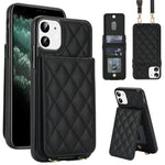 Custodia per cellulare a tracolla romboidale con protezione RFID e porta carte., For iPhone 11, For iPhone 11 Pro, For iPhone X / XS