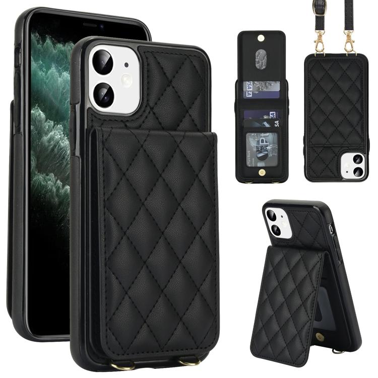 Custodia per cellulare a tracolla romboidale con protezione RFID e porta carte., For iPhone 11, For iPhone 11 Pro, For iPhone X / XS
