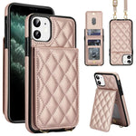 Custodia per cellulare a tracolla romboidale con protezione RFID e porta carte., For iPhone 11, For iPhone 11 Pro, For iPhone X / XS