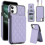 Custodia per cellulare a tracolla romboidale con protezione RFID e porta carte., For iPhone 11, For iPhone 11 Pro, For iPhone X / XS