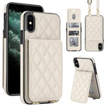 Custodia per cellulare a tracolla romboidale con protezione RFID e porta carte., For iPhone 11, For iPhone 11 Pro, For iPhone X / XS