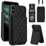 Custodia per cellulare a tracolla romboidale con protezione RFID e porta carte., For iPhone 11, For iPhone 11 Pro, For iPhone X / XS