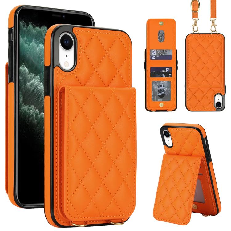 Custodia per cellulare a tracolla romboidale con protezione RFID e porta carte., For iPhone XR, For iPhone XS Max, For iPhone 8 Plus / 7 Plus