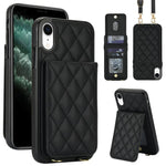 Custodia per cellulare a tracolla romboidale con protezione RFID e porta carte., For iPhone XR, For iPhone XS Max, For iPhone 8 Plus / 7 Plus