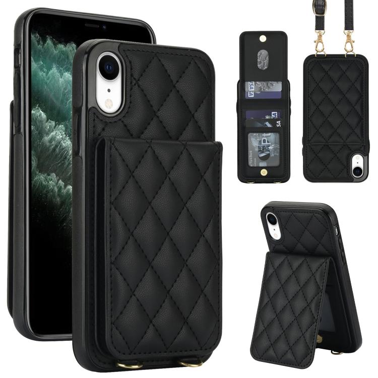 Custodia per cellulare a tracolla romboidale con protezione RFID e porta carte., For iPhone XR, For iPhone XS Max, For iPhone 8 Plus / 7 Plus