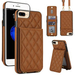 Custodia per cellulare a tracolla romboidale con protezione RFID e porta carte., For iPhone XR, For iPhone XS Max, For iPhone 8 Plus / 7 Plus