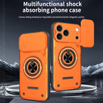 Custodia per telefono con anello scorrevole multifunzionale per fotocamera, For iPhone 17 Pro Max, For iPhone 17 Pro, For iPhone 17, For iPhone 16 Pro Max