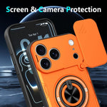 Custodia per telefono con anello scorrevole multifunzionale per fotocamera, For iPhone 17 Pro Max, For iPhone 17 Pro, For iPhone 17, For iPhone 16 Pro Max