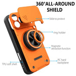 Custodia per telefono con anello scorrevole multifunzionale per fotocamera, For iPhone 17 Pro Max, For iPhone 17 Pro, For iPhone 17, For iPhone 16 Pro Max