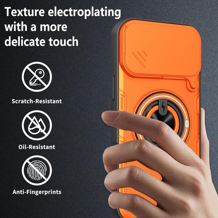 Custodia per telefono con anello scorrevole multifunzionale per fotocamera, For iPhone 17 Pro Max, For iPhone 17 Pro, For iPhone 17, For iPhone 16 Pro Max