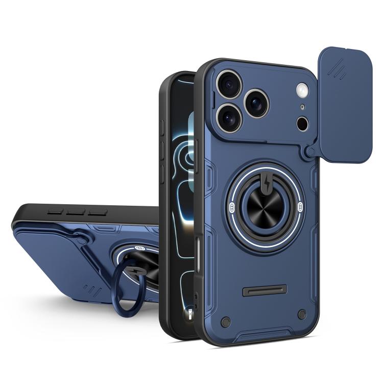 Custodia per telefono con anello scorrevole multifunzionale per fotocamera, For iPhone 17 Pro Max, For iPhone 17 Pro, For iPhone 17, For iPhone 16 Pro Max