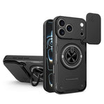 Custodia per telefono con anello scorrevole multifunzionale per fotocamera, For iPhone 17 Pro Max, For iPhone 17 Pro, For iPhone 17, For iPhone 16 Pro Max