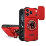 Custodia per telefono con anello scorrevole multifunzionale per fotocamera, For iPhone 17 Pro Max, For iPhone 17 Pro, For iPhone 17, For iPhone 16 Pro Max