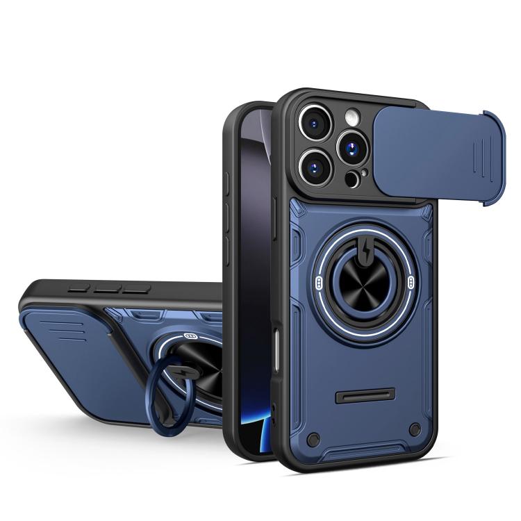 Custodia per telefono con anello scorrevole multifunzionale per fotocamera, For iPhone 17 Pro Max, For iPhone 17 Pro, For iPhone 17, For iPhone 16 Pro Max