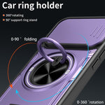 Custodia per telefono con anello scorrevole multifunzionale per fotocamera, For iPhone 16 Pro, For iPhone 16