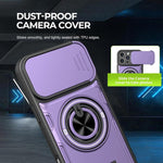 Custodia per telefono con anello scorrevole multifunzionale per fotocamera, For iPhone 16 Pro, For iPhone 16