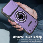 Custodia per telefono con anello scorrevole multifunzionale per fotocamera, For iPhone 16 Pro, For iPhone 16