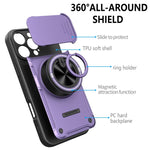 Custodia per telefono con anello scorrevole multifunzionale per fotocamera, For iPhone 16 Pro, For iPhone 16