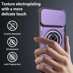 Custodia per telefono con anello scorrevole multifunzionale per fotocamera, For iPhone 16 Pro, For iPhone 16