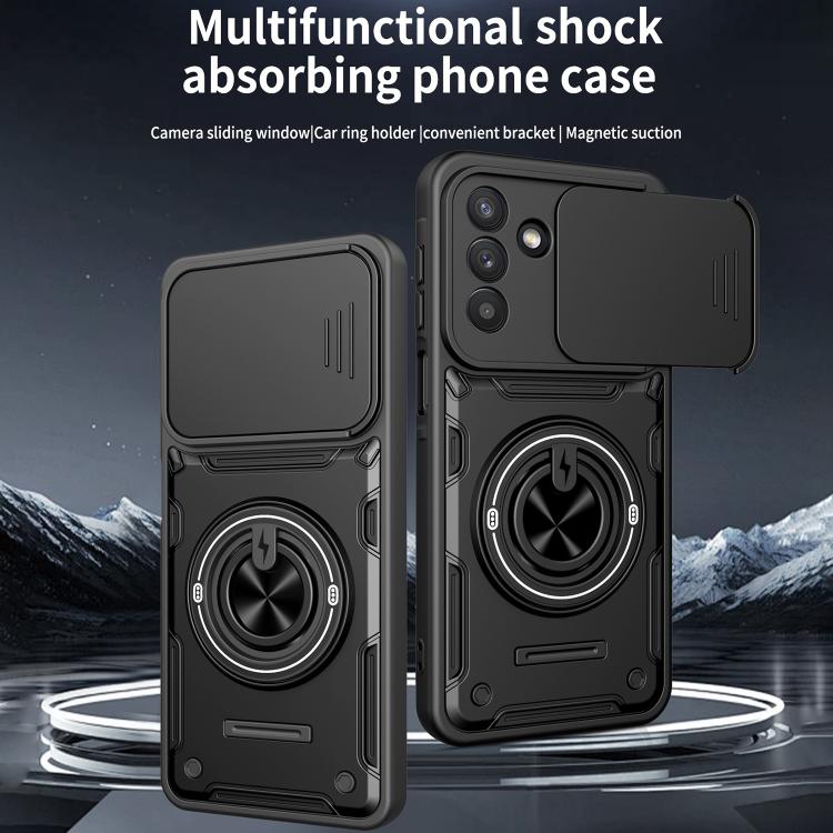 Custodia per telefono con anello scorrevole multifunzionale per fotocamera, For Galaxy A57 5G, For Galaxy A37 5G, For Galaxy A27 5G, For Galaxy A07 4G