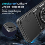 Custodia per telefono con anello scorrevole multifunzionale per fotocamera, For Galaxy A57 5G, For Galaxy A37 5G, For Galaxy A27 5G, For Galaxy A07 4G