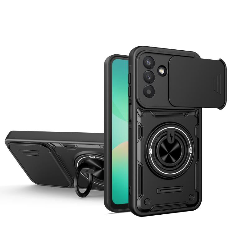 Custodia per telefono con anello scorrevole multifunzionale per fotocamera, For Galaxy A26 5G / A17 5G, For Galaxy A56 5G, For Galaxy A36 5G