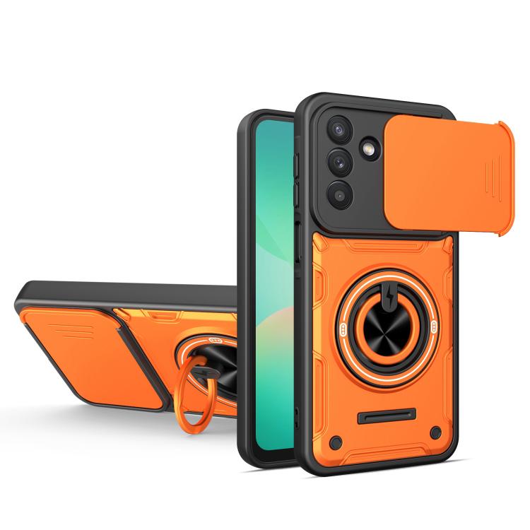 Custodia per telefono con anello scorrevole multifunzionale per fotocamera, For Galaxy S26+ 5G, For Galaxy S26 Ultra 5G, For Galaxy S26 5G