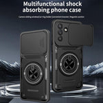 Custodia per telefono con anello scorrevole multifunzionale per fotocamera, For Galaxy S26+ 5G, For Galaxy S26 Ultra 5G, For Galaxy S26 5G