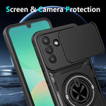 Custodia per telefono con anello scorrevole multifunzionale per fotocamera, For Galaxy S26+ 5G, For Galaxy S26 Ultra 5G, For Galaxy S26 5G