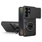 Custodia per telefono con anello scorrevole multifunzionale per fotocamera, For Galaxy S26+ 5G, For Galaxy S26 Ultra 5G, For Galaxy S26 5G