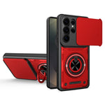 Custodia per telefono con anello scorrevole multifunzionale per fotocamera, For Galaxy S26+ 5G, For Galaxy S26 Ultra 5G, For Galaxy S26 5G