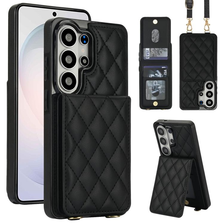Custodia per cellulare a tracolla romboidale con protezione RFID e porta carte., For Galaxy S26+ 5G, For Galaxy S26 Ultra 5G, For Galaxy S26 5G