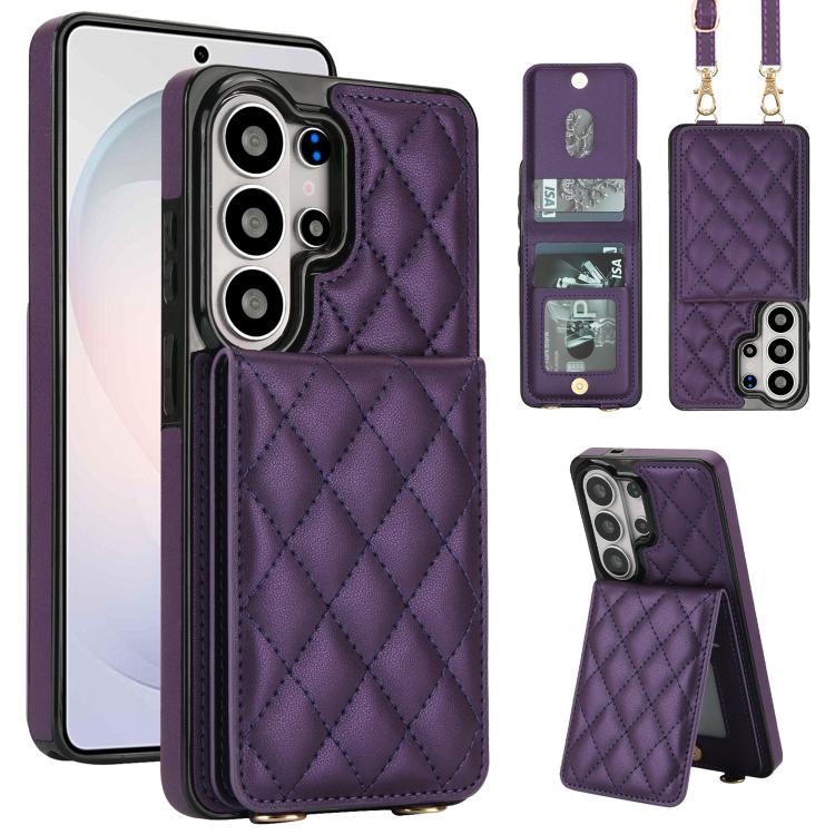 Custodia per cellulare a tracolla romboidale con protezione RFID e porta carte., For Galaxy S26+ 5G, For Galaxy S26 Ultra 5G, For Galaxy S26 5G