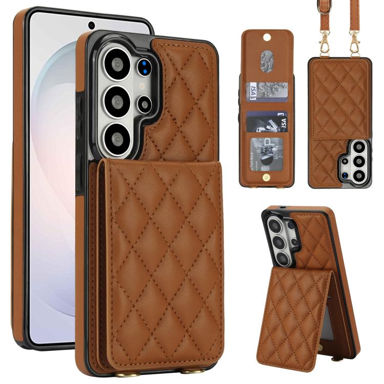 Custodia per cellulare a tracolla romboidale con protezione RFID e porta carte., For Galaxy S26+ 5G, For Galaxy S26 Ultra 5G, For Galaxy S26 5G