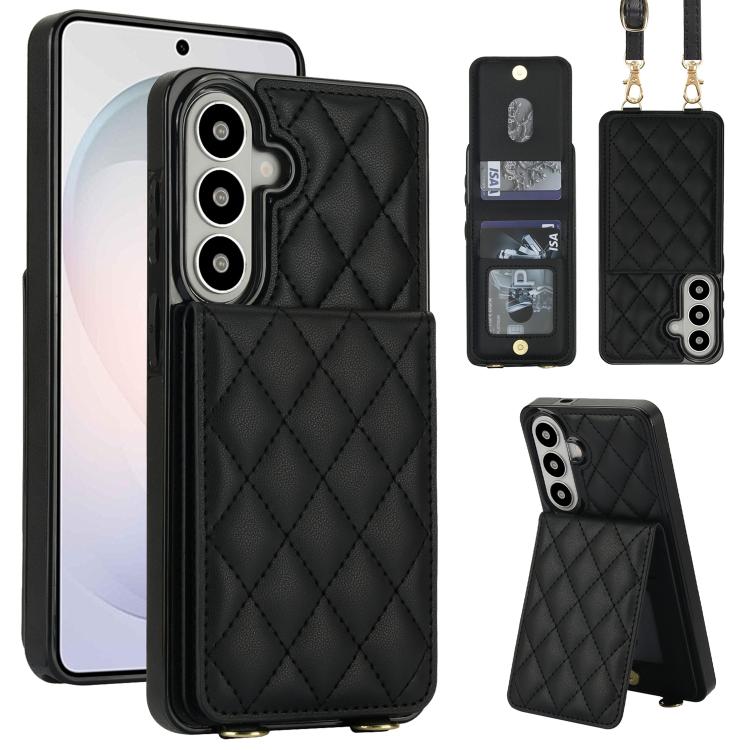 Custodia per cellulare a tracolla romboidale con protezione RFID e porta carte., For Galaxy S26+ 5G, For Galaxy S26 Ultra 5G, For Galaxy S26 5G