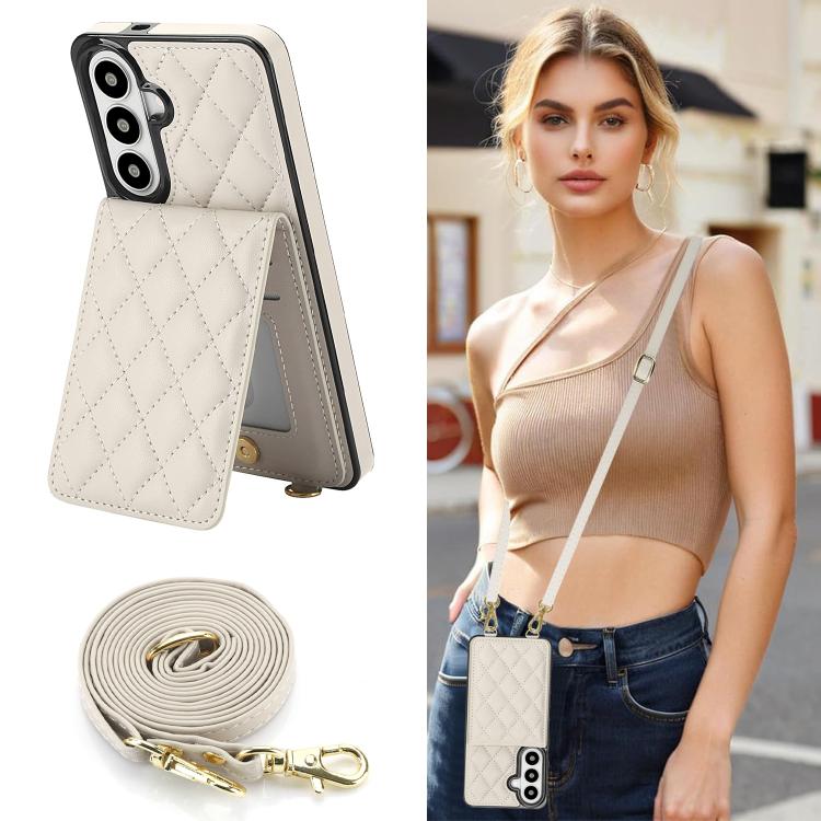Custodia per cellulare a tracolla romboidale con protezione RFID e porta carte., For Galaxy S26+ 5G, For Galaxy S26 Ultra 5G, For Galaxy S26 5G