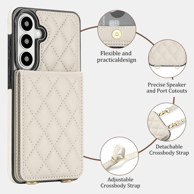 Custodia per cellulare a tracolla romboidale con protezione RFID e porta carte., For Galaxy S26+ 5G, For Galaxy S26 Ultra 5G, For Galaxy S26 5G