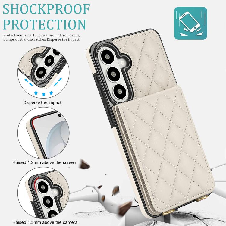 Custodia per cellulare a tracolla romboidale con protezione RFID e porta carte., For Galaxy S26+ 5G, For Galaxy S26 Ultra 5G, For Galaxy S26 5G