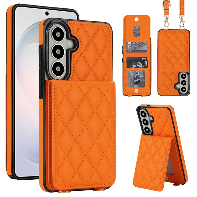 Custodia per cellulare a tracolla romboidale con protezione RFID e porta carte., For Galaxy S26+ 5G, For Galaxy S26 Ultra 5G, For Galaxy S26 5G
