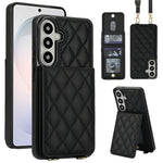 Custodia per cellulare a tracolla romboidale con protezione RFID e porta carte., For Galaxy S26+ 5G, For Galaxy S26 Ultra 5G, For Galaxy S26 5G