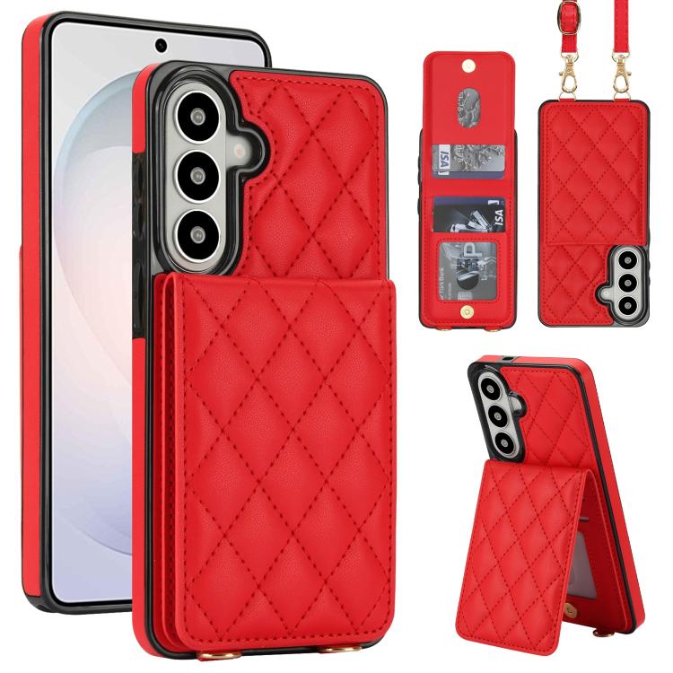 Custodia per cellulare a tracolla romboidale con protezione RFID e porta carte., For Galaxy S26+ 5G, For Galaxy S26 Ultra 5G, For Galaxy S26 5G
