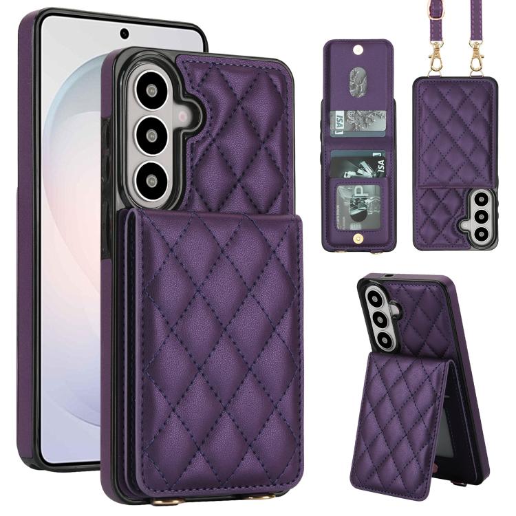 Custodia per cellulare a tracolla romboidale con protezione RFID e porta carte., For Galaxy S26+ 5G, For Galaxy S26 Ultra 5G, For Galaxy S26 5G