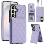 Custodia per cellulare a tracolla romboidale con protezione RFID e porta carte., For Galaxy S26+ 5G, For Galaxy S26 Ultra 5G, For Galaxy S26 5G
