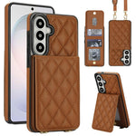 Custodia per cellulare a tracolla romboidale con protezione RFID e porta carte., For Galaxy S26+ 5G, For Galaxy S26 Ultra 5G, For Galaxy S26 5G