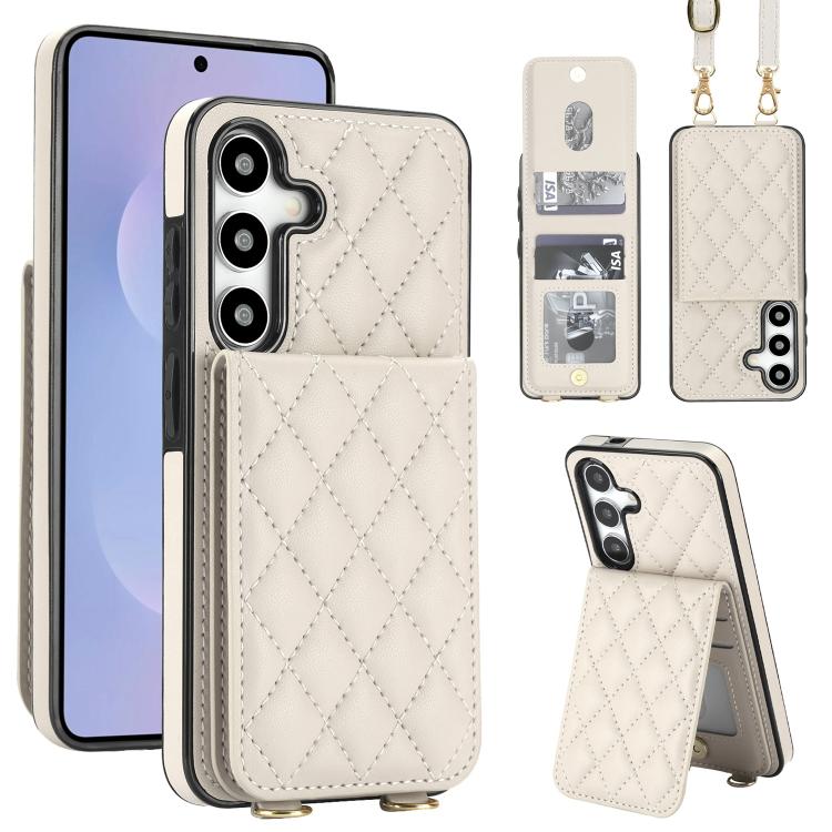 Custodia per cellulare a tracolla romboidale con protezione RFID e porta carte., For Galaxy S25+ 5G, For Galaxy S25 Ultra 5G, For Galaxy S24 FE 5G