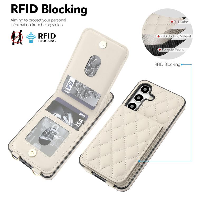 Custodia per cellulare a tracolla romboidale con protezione RFID e porta carte., For Galaxy S25 FE 5G, For Galaxy S25 Edge 5G, For Galaxy S25 5G