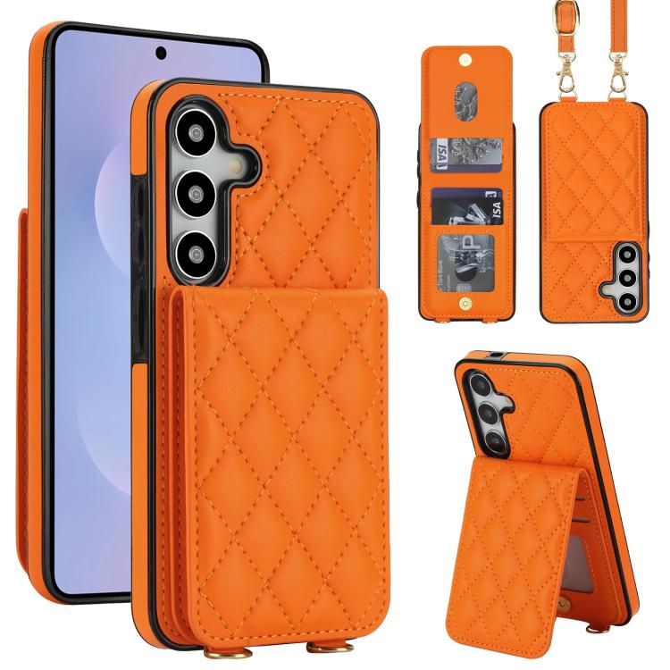 Custodia per cellulare a tracolla romboidale con protezione RFID e porta carte., For Galaxy S25 FE 5G, For Galaxy S25 Edge 5G, For Galaxy S25 5G