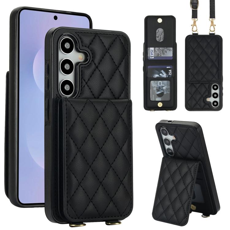 Custodia per cellulare a tracolla romboidale con protezione RFID e porta carte., For Galaxy S25 FE 5G, For Galaxy S25 Edge 5G, For Galaxy S25 5G
