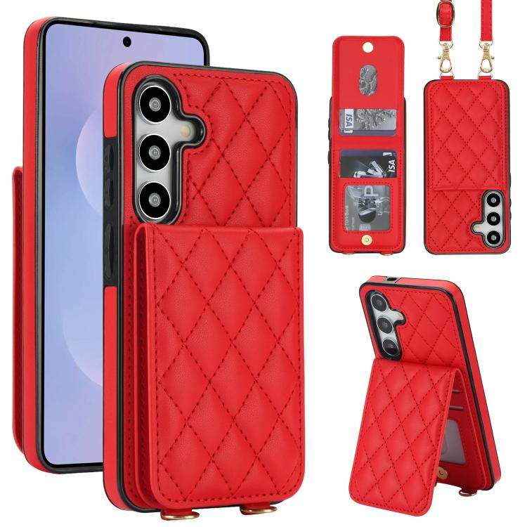 Custodia per cellulare a tracolla romboidale con protezione RFID e porta carte., For Galaxy S25 FE 5G, For Galaxy S25 Edge 5G, For Galaxy S25 5G